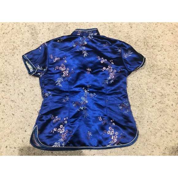 Authentic SOLZ SQUIRREL size 6 Girls Top/Pants BLUE SATIN Oriental Asian SET Z21 - Picture 4 of 12